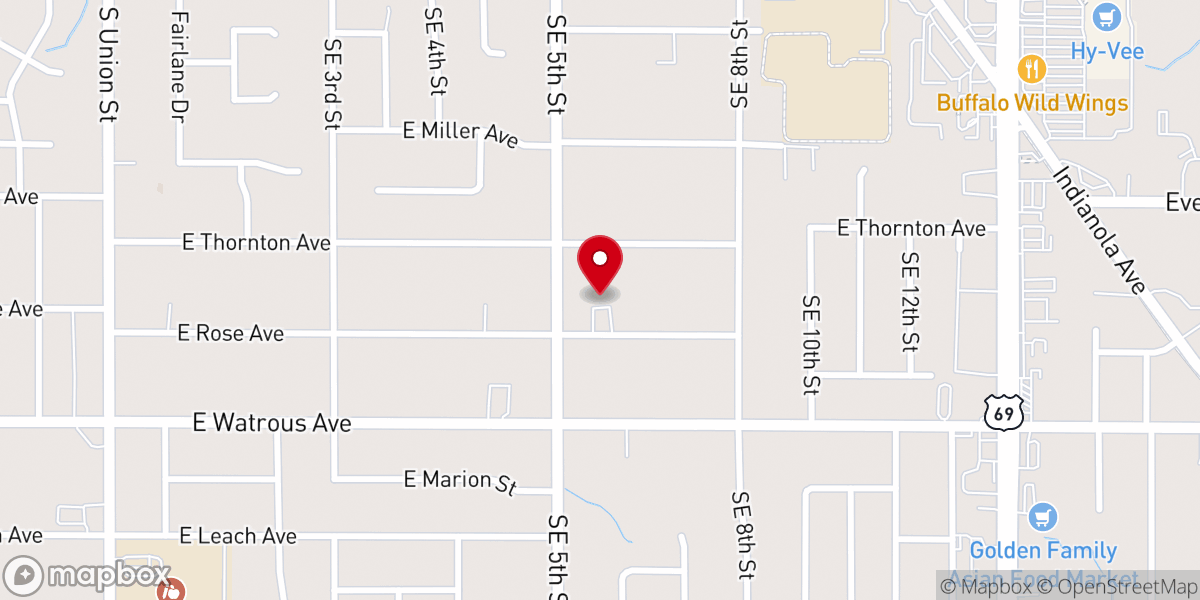 Map showing location of Southtown Pentecostal Assembly