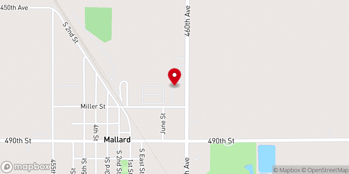 Map showing location of Trinity Lutheran Church