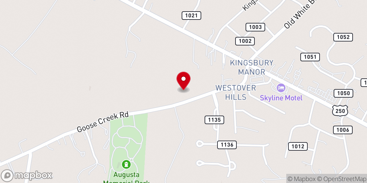 Map showing location of Central Point Christian Church