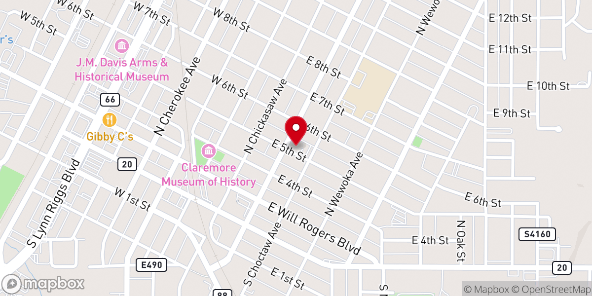 Map showing location of Faith Holiness Tabernacle