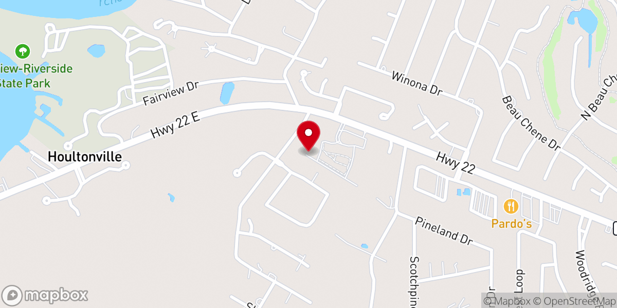 Map showing location of Chapel Creek Apartments