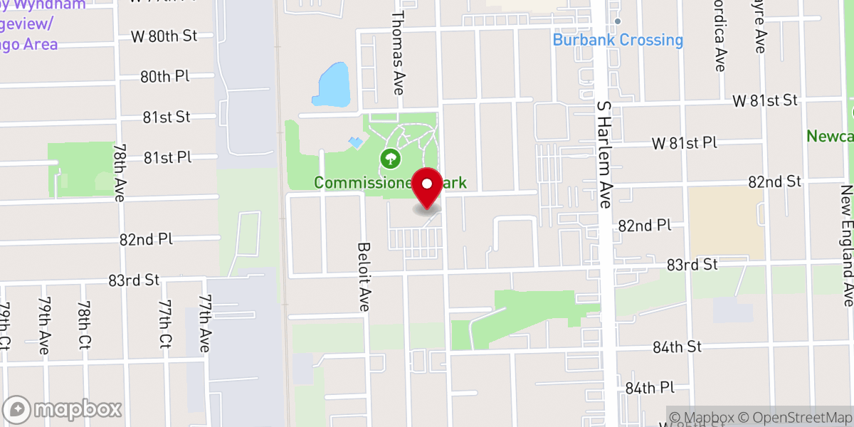 Map showing location of St Fabian Catholic Church