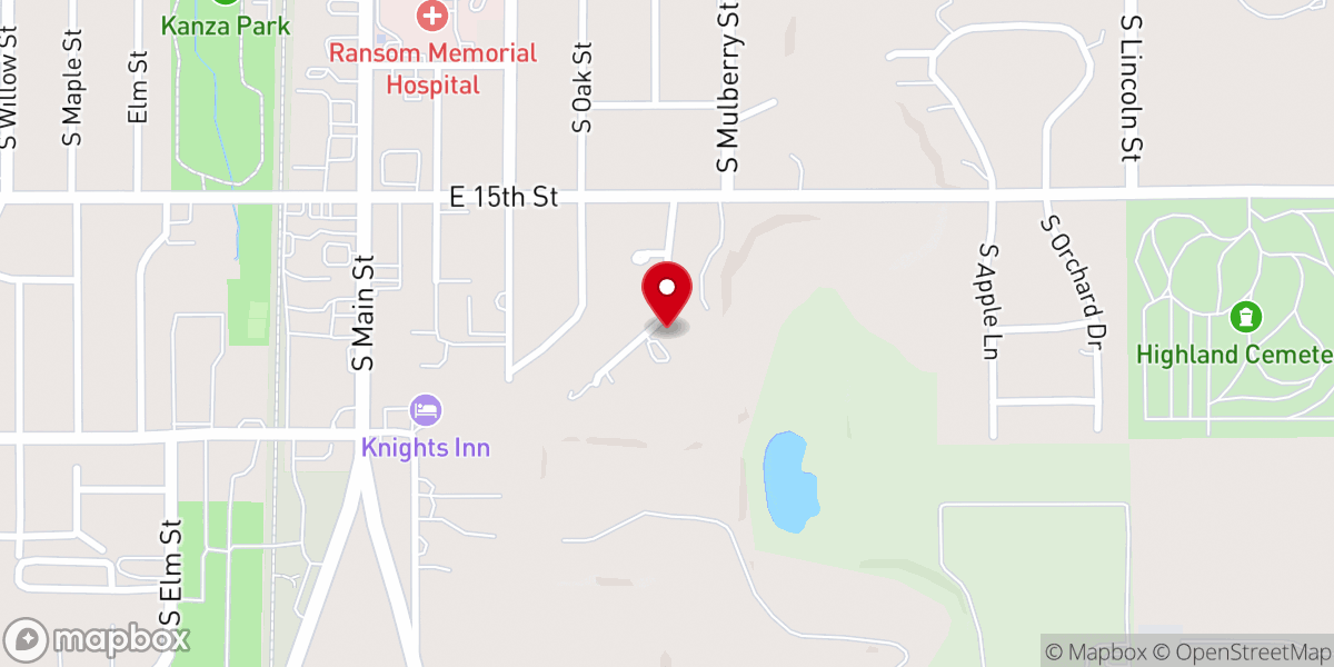 Map showing location of Ottawa Bible Church