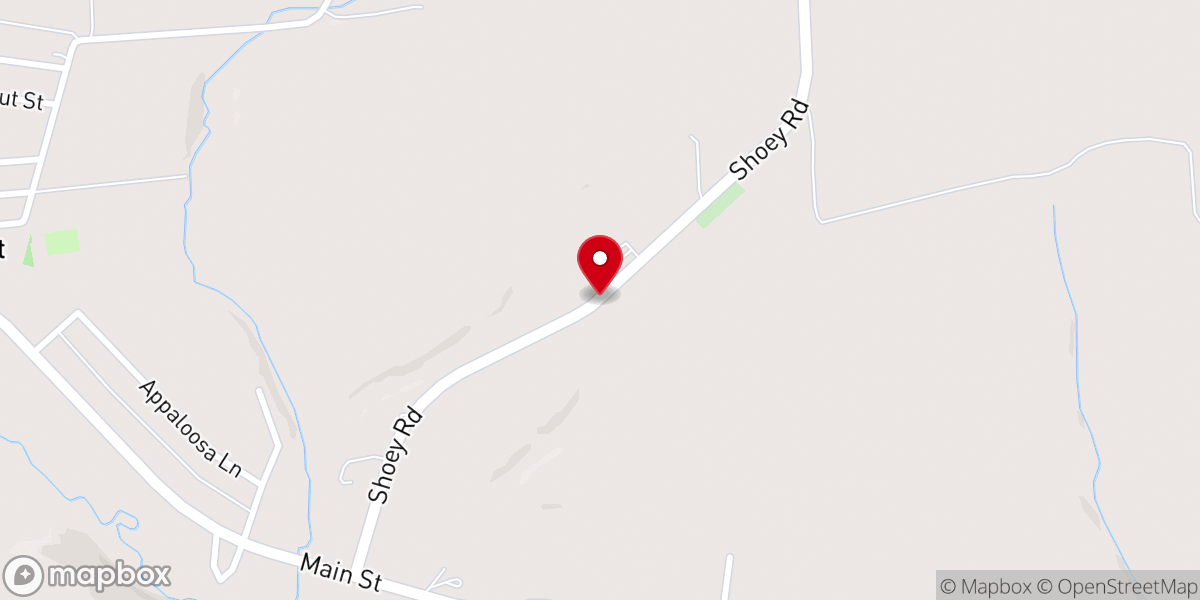 Map showing location of Maiden Creek Church