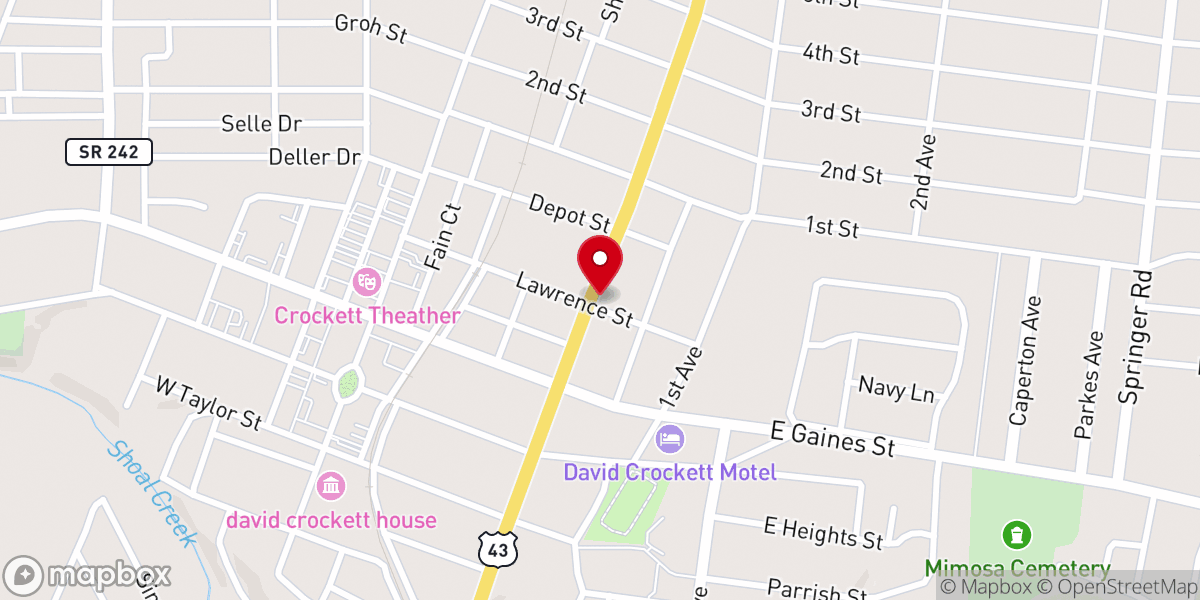 Map showing location of Fellowship Church