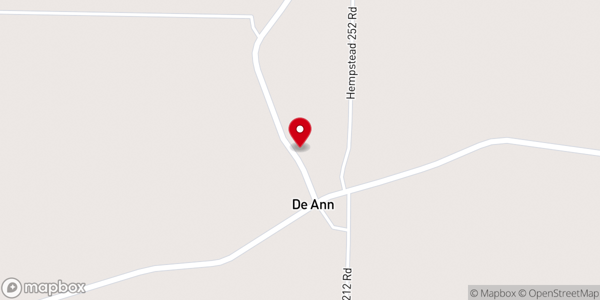 Map showing location of De Ann United Methodist Church