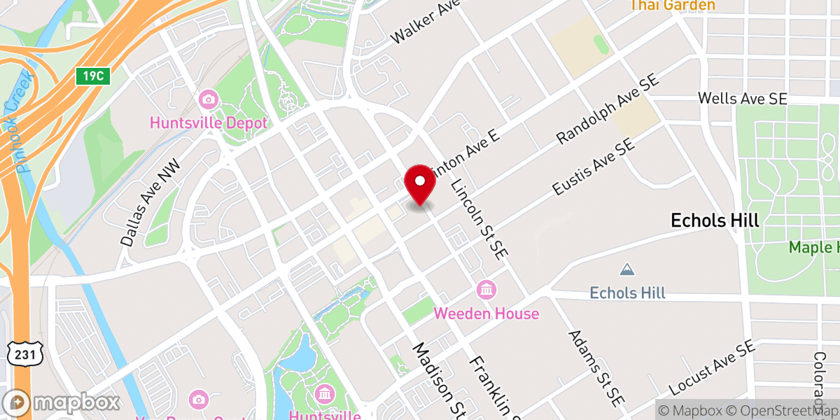 Map showing location of First United Methodist Church