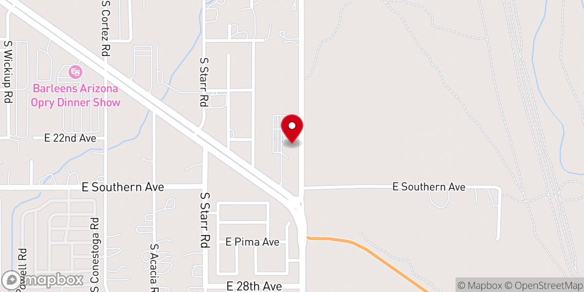 Map showing location of COVID-19 Vaccine Location - Mountain View Lutheran Church