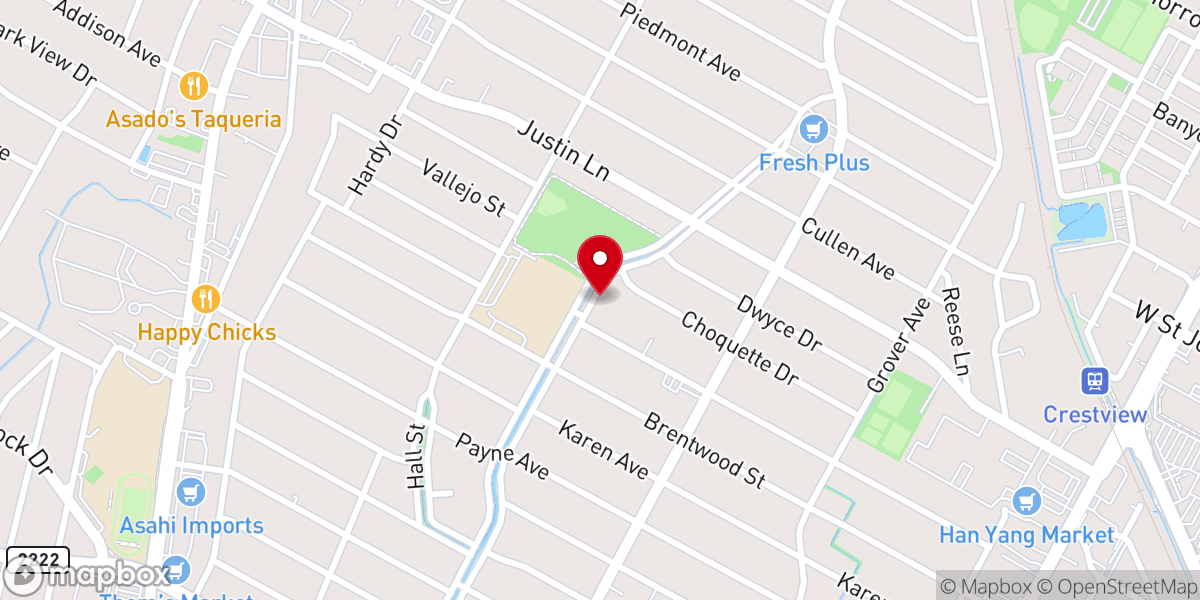 Map showing location of Hope Chapel