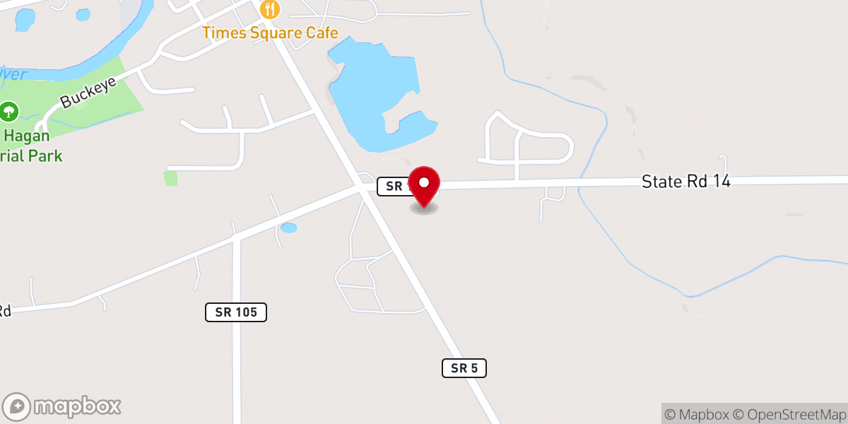 Map showing location of SOUTH WHITLEY COMMUNITY CHURCH