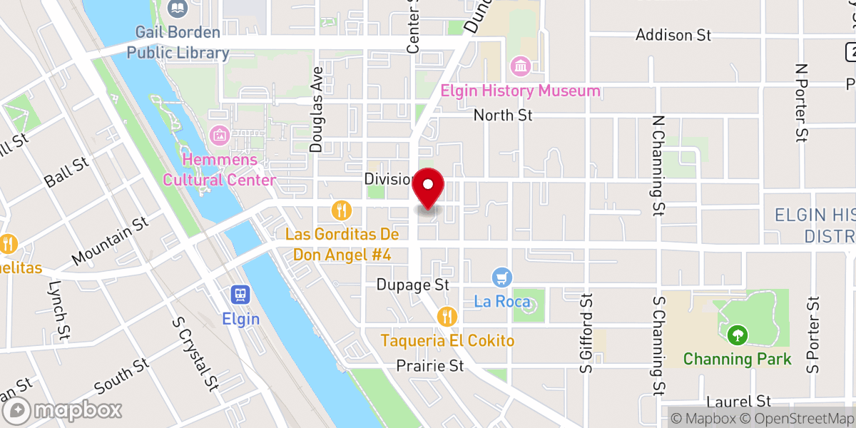 Map showing location of Iglesia Puerta de Sion
