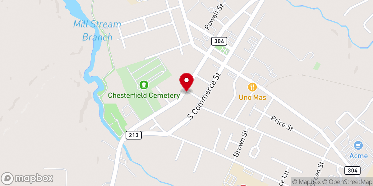 Map showing location of St Paul's Episcopal Church