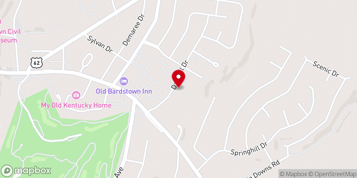 Map showing location of bardstown apostolic sanctuary
