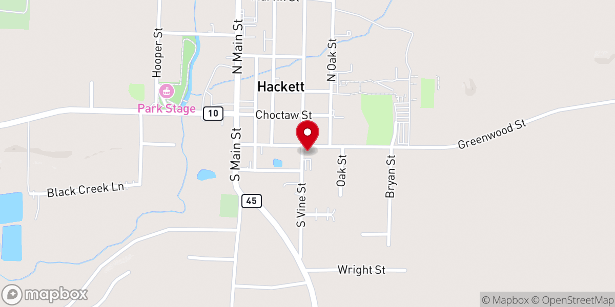 Map showing location of First Baptist Church