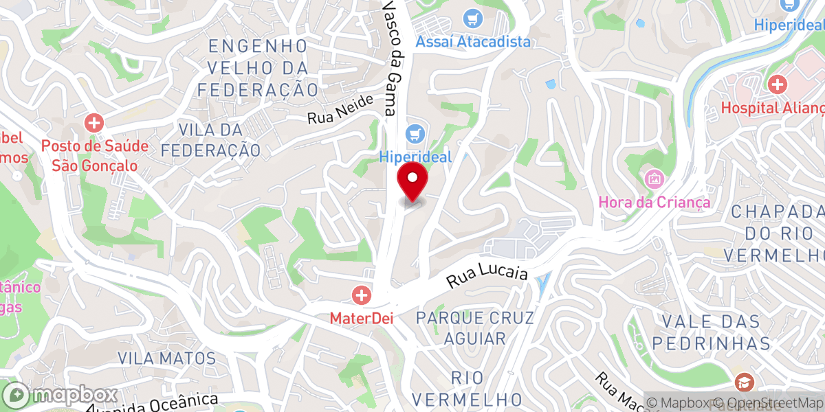 Map showing location of Igreja Betel do Brasil