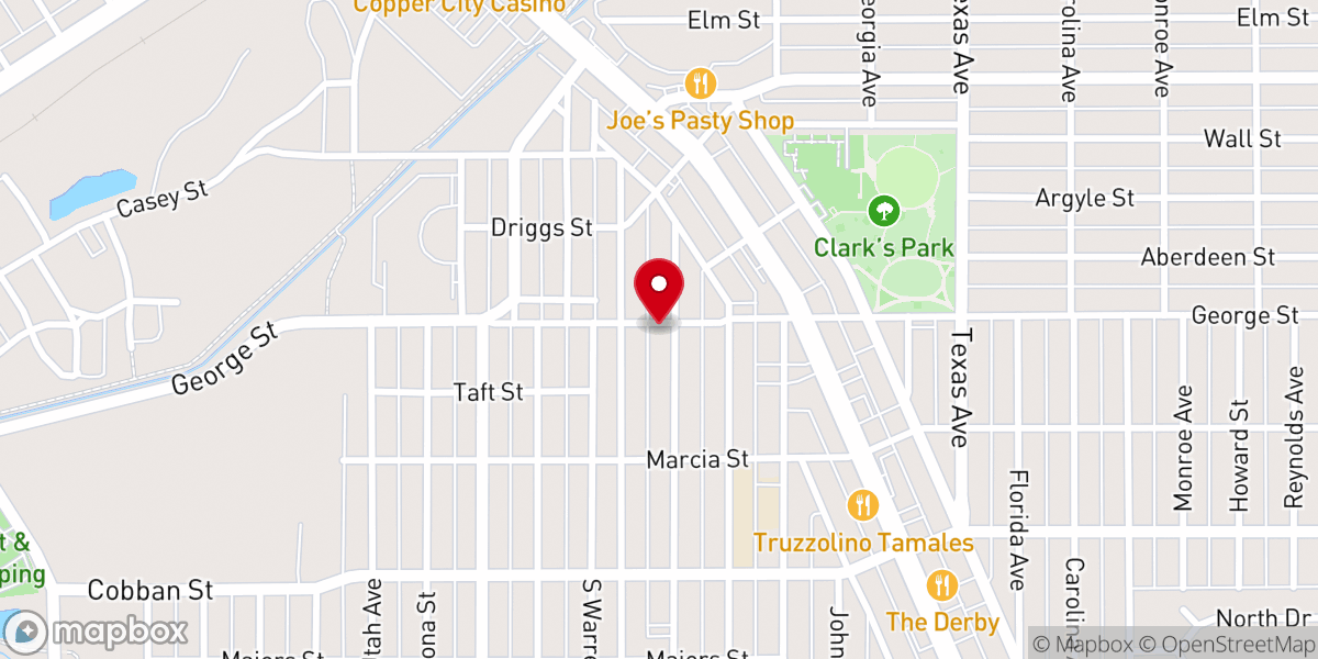 Map showing location of Pentecostal Church