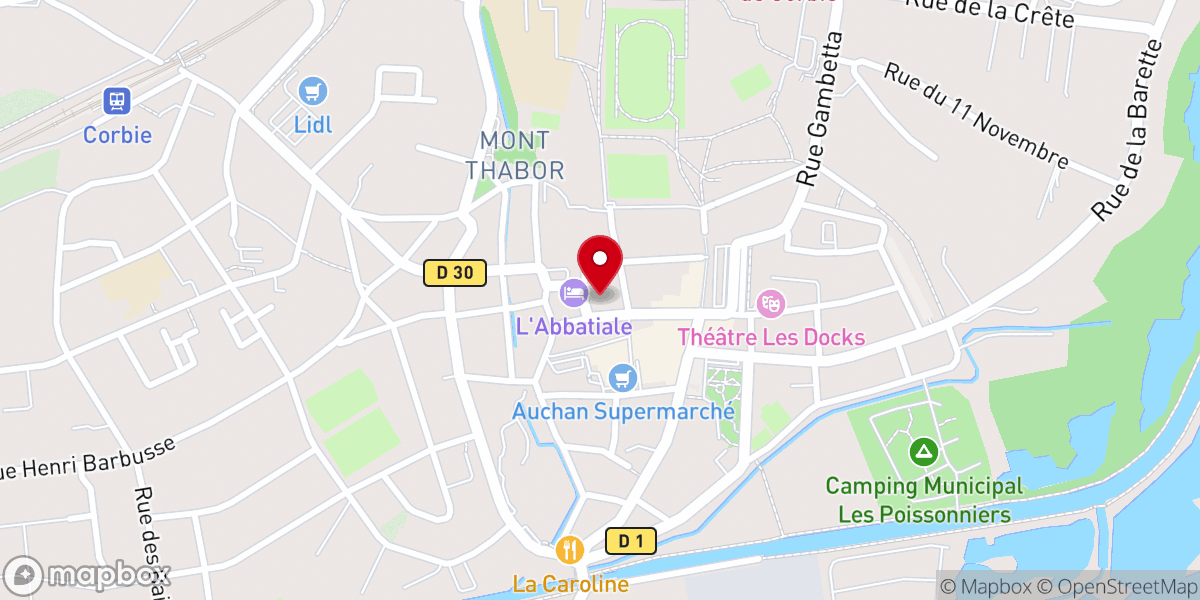 Map showing location of Abbatiale Saint-Pierre de Corbie