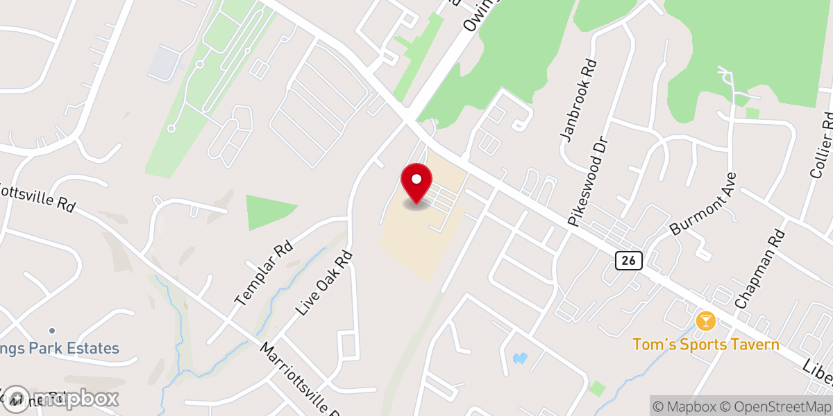 Map showing location of Holy Family Catholic Church