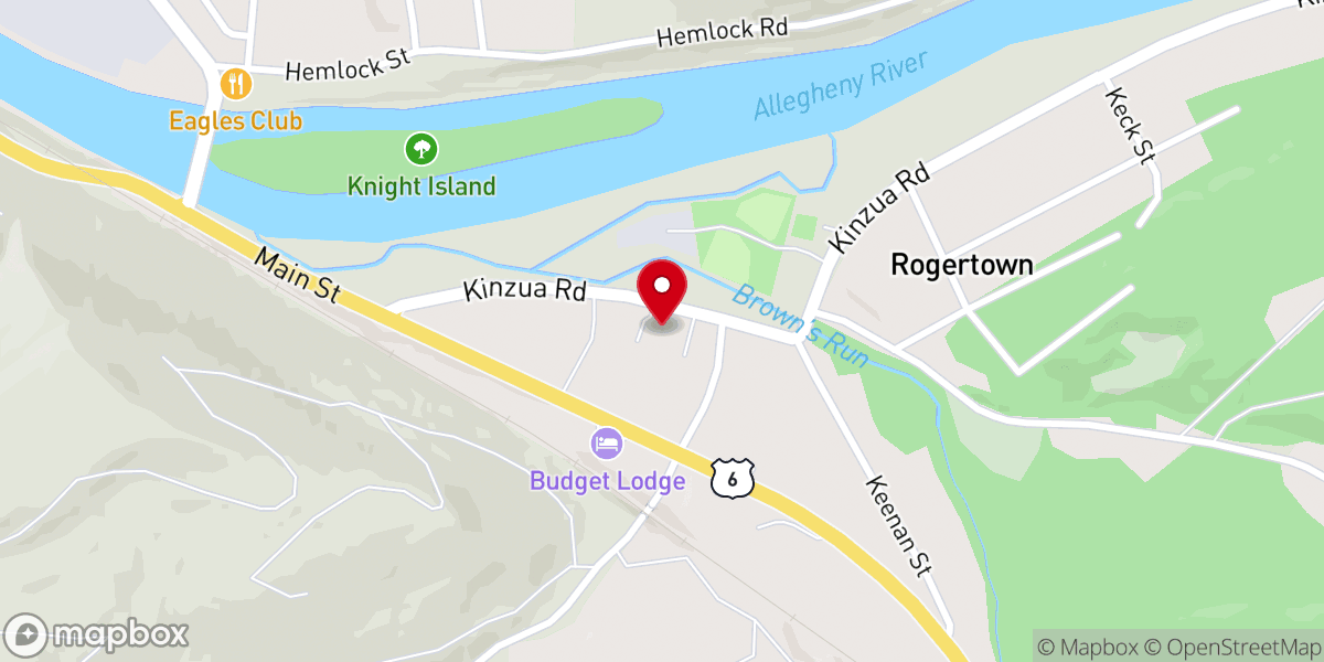 Map showing location of Warren Alliance Church