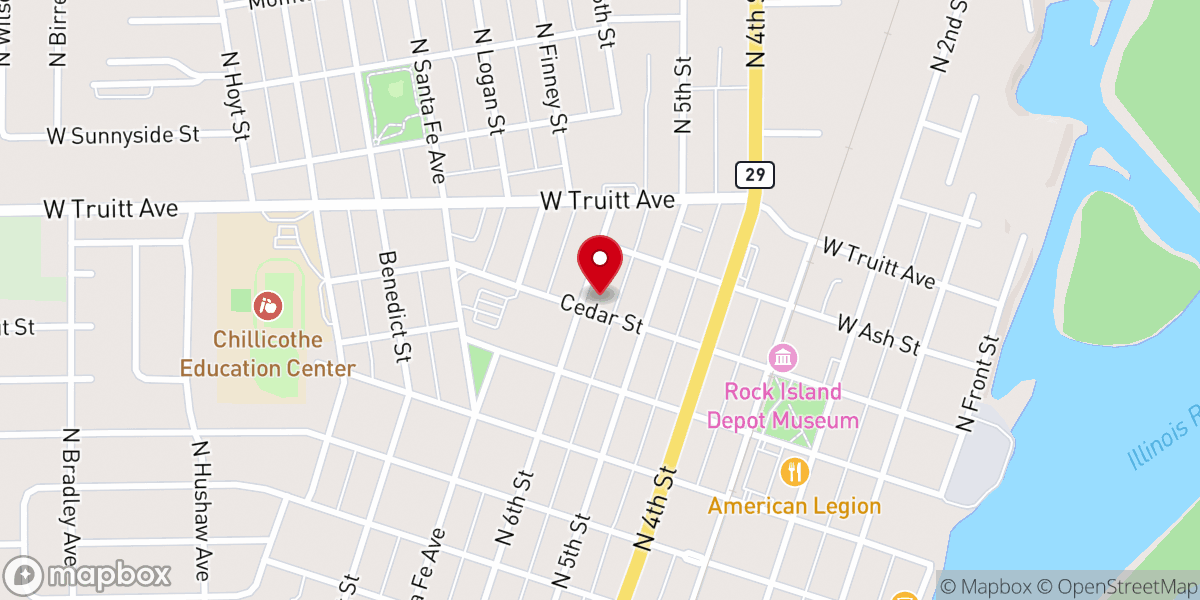 Map showing location of St Edward's Catholic Church