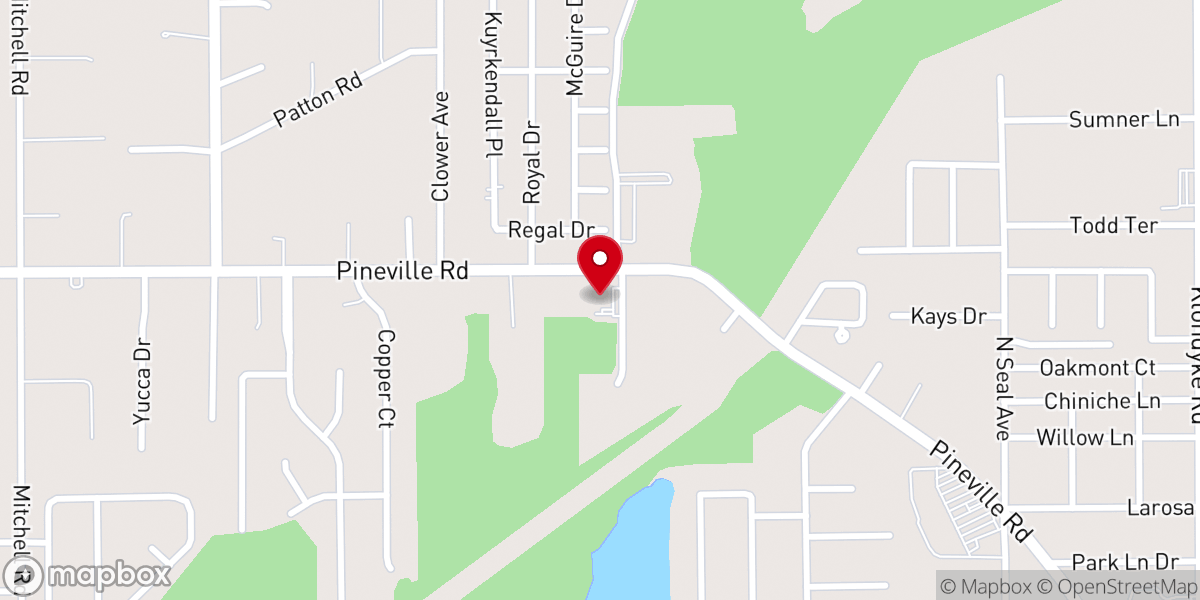 Map showing location of Grace Lutheran Church