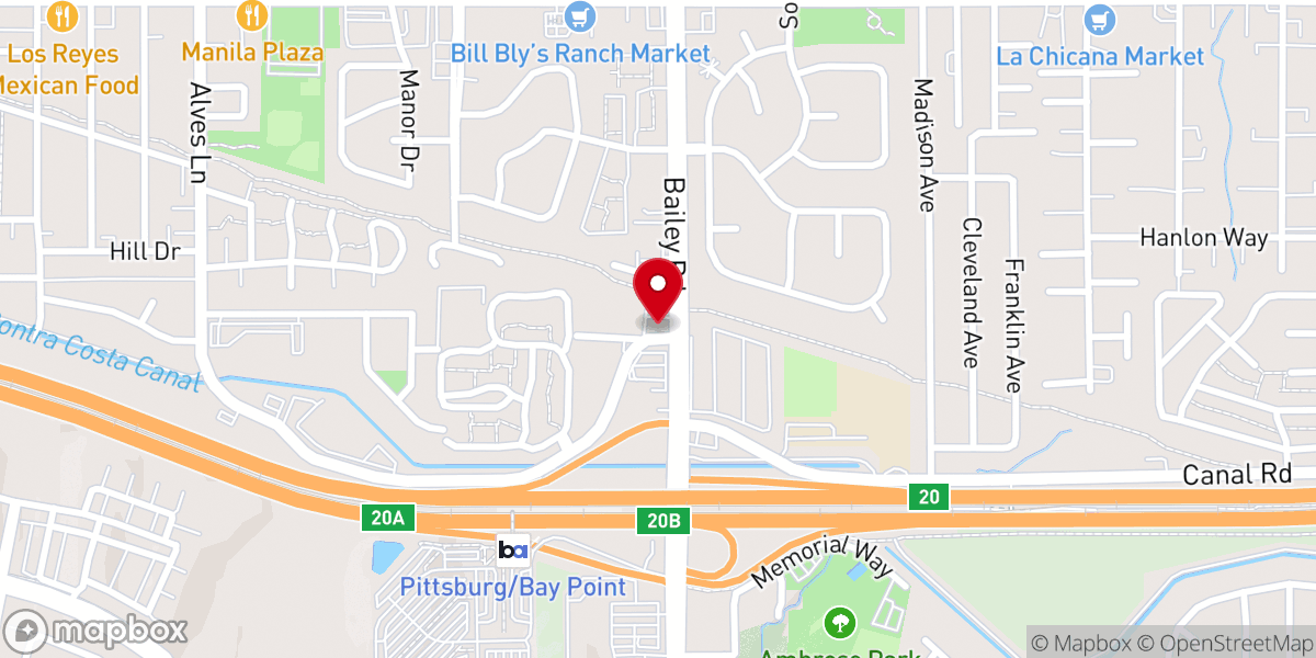 Map showing location of West Pittsburg Community Church