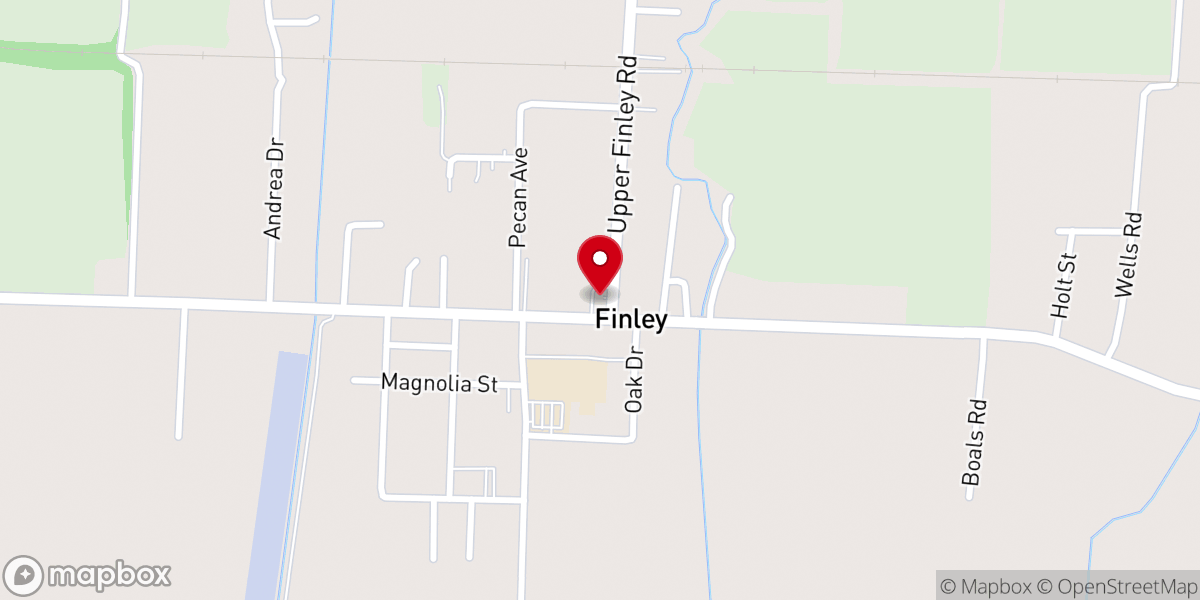 Map showing location of Finley U.M. Church