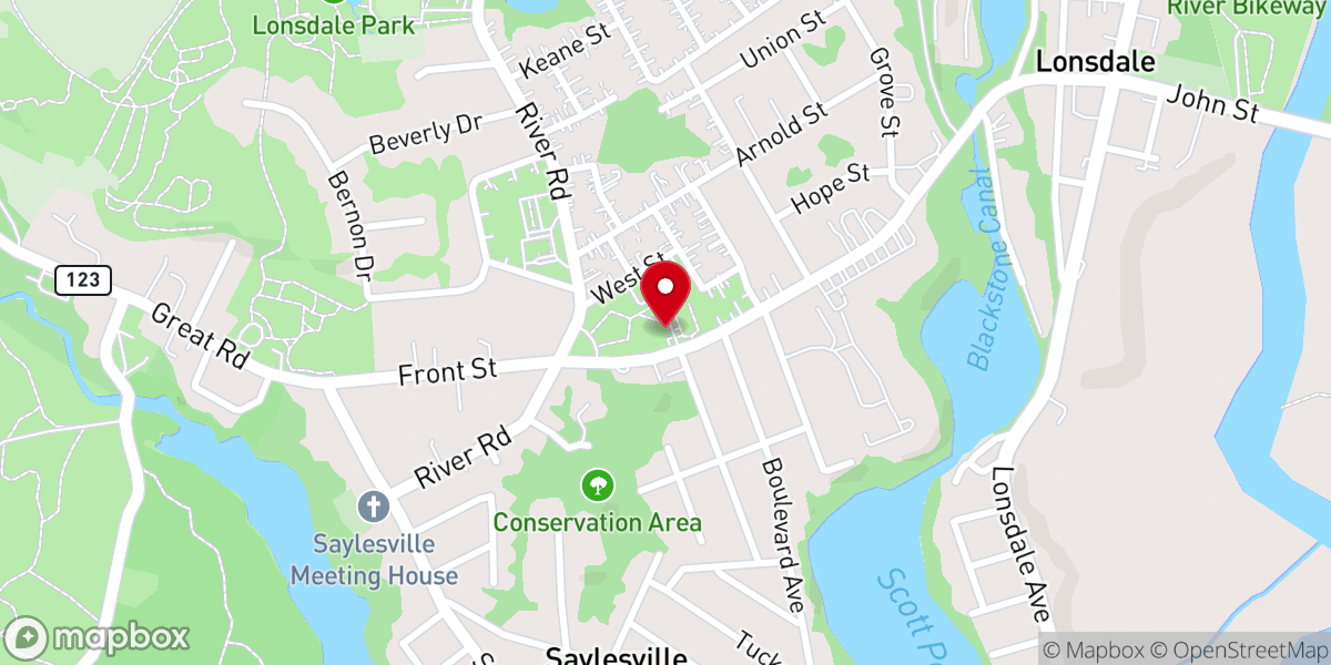 Map showing location of Saint Jude's Rectory