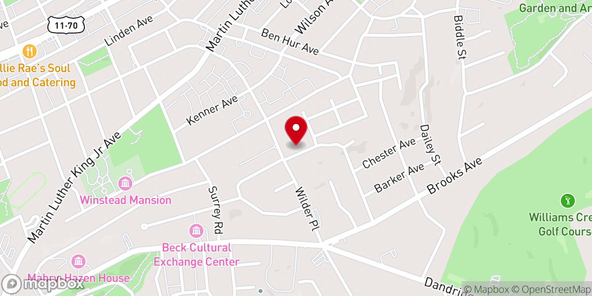 Map showing location of Greenway Baptist Church