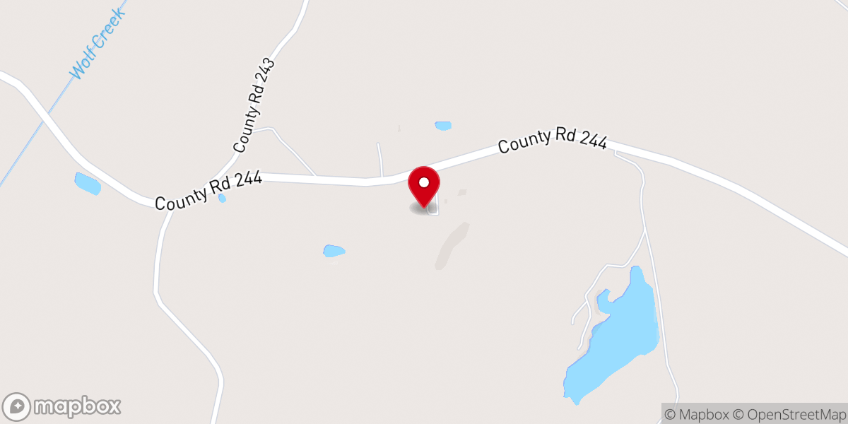 Map showing location of Flint Hill Church