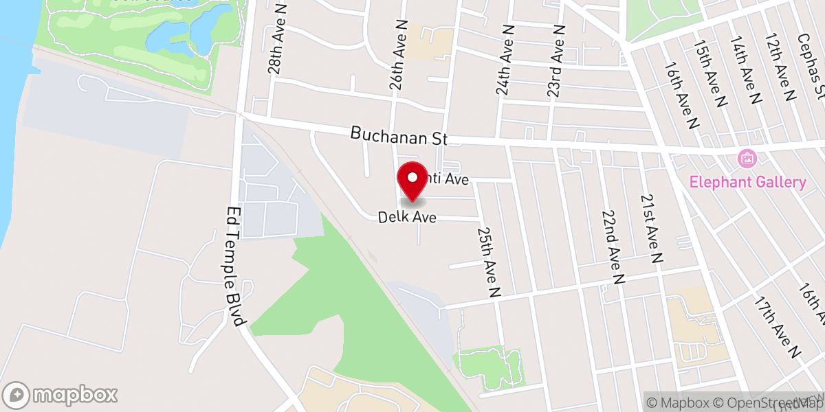 Map showing location of Bethlehem United Primitive Baptist Church