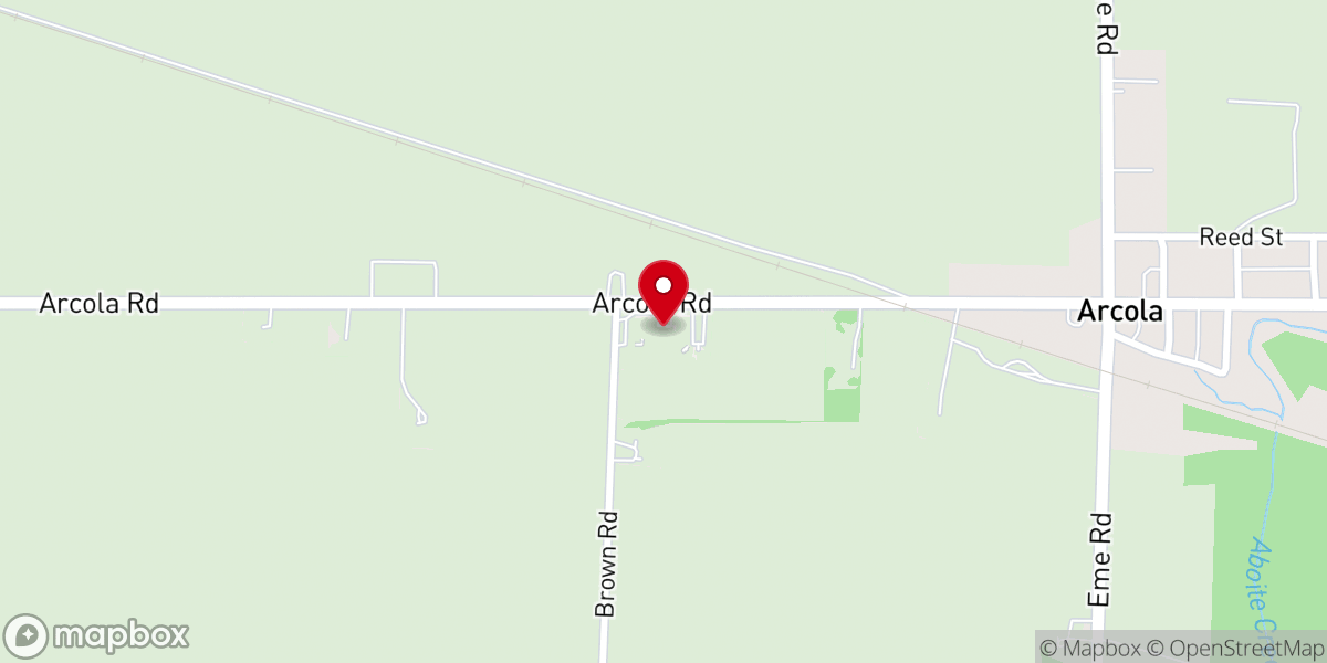 Map showing location of St Patrick Catholic Church of Arcola