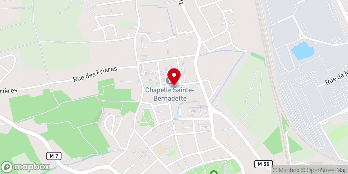Map showing location of Chapelle des Quatre Bornes