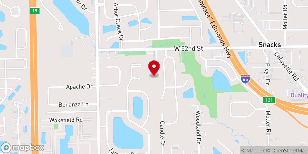 Map showing location of North Liberty Christian Church