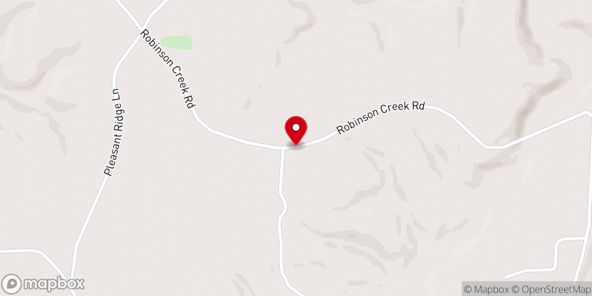 Map showing location of Pleasant Ridge Baptist Church