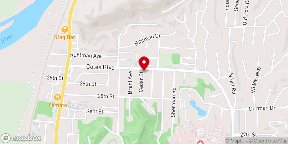 Map showing location of Boulevard Church