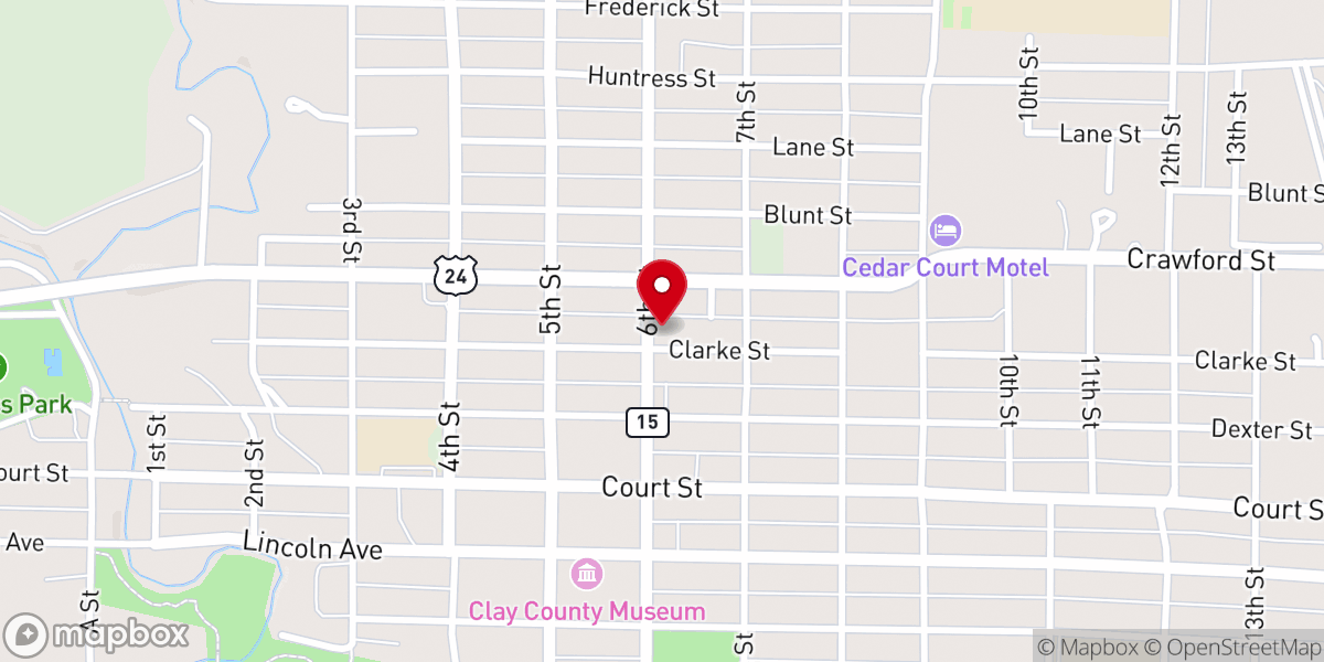 Map showing location of Saint Paul's Episcopal Church