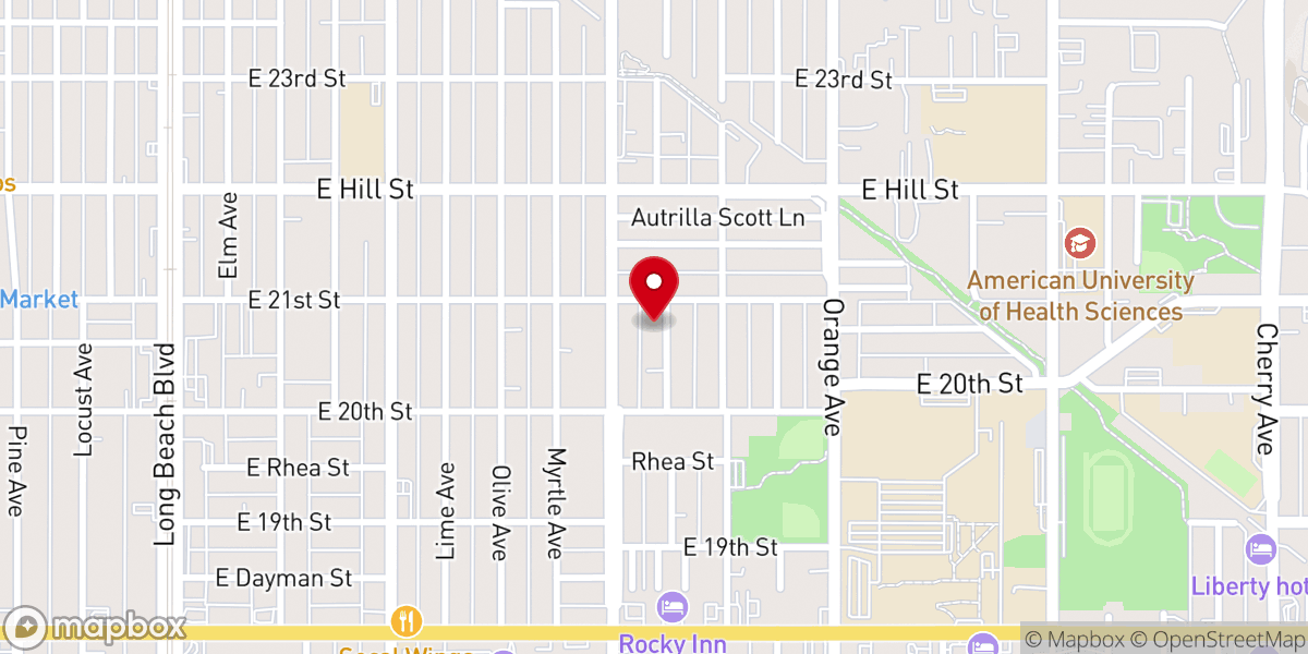 Map showing location of New Liberty Baptist Church