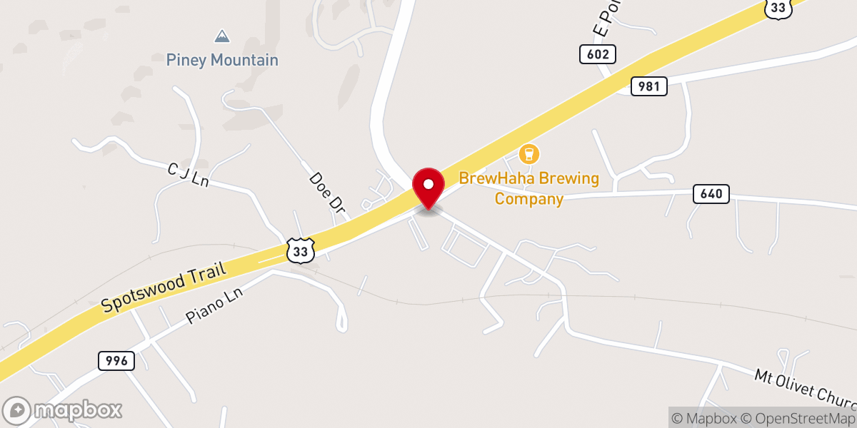 Map showing location of Mt Olivet Christian Church