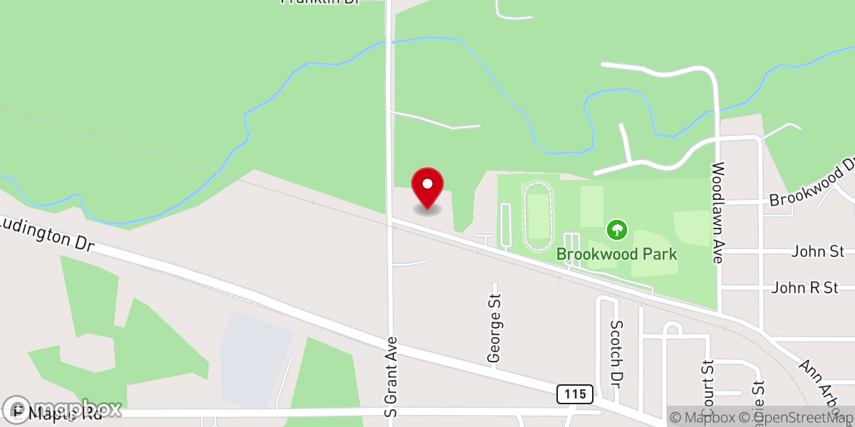 Map showing location of Great Lakes Mennonite Church