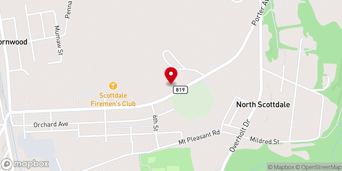 Map showing location of St. John's Byzantine Catholic