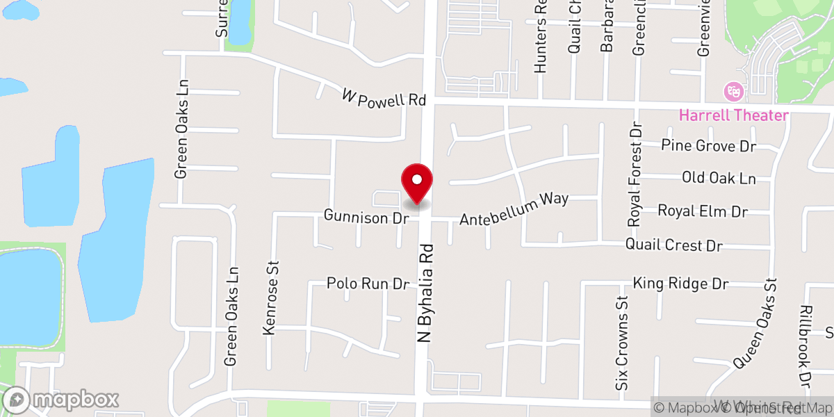 Map showing location of Collierville Christian Church