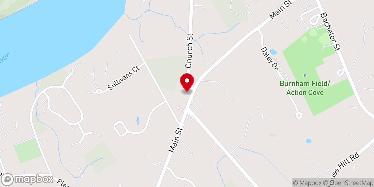 Map showing location of St. Ann Church