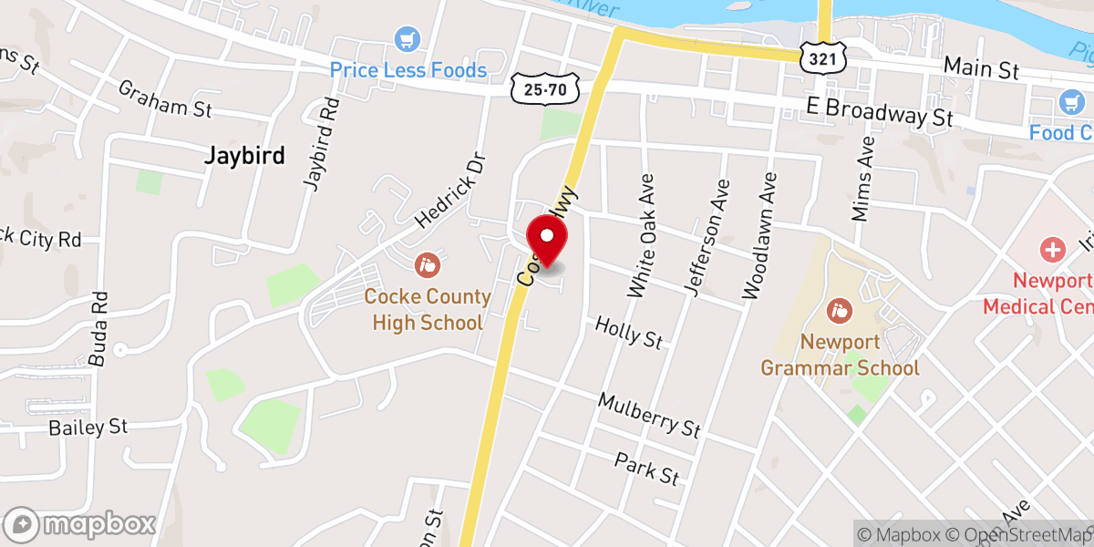 Map showing location of Episcopal Church of the Annunciation