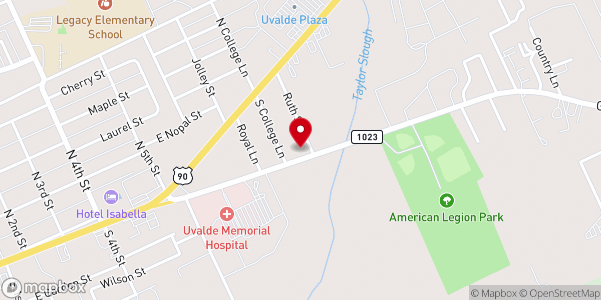 Map showing location of Garner Road Baptist Church
