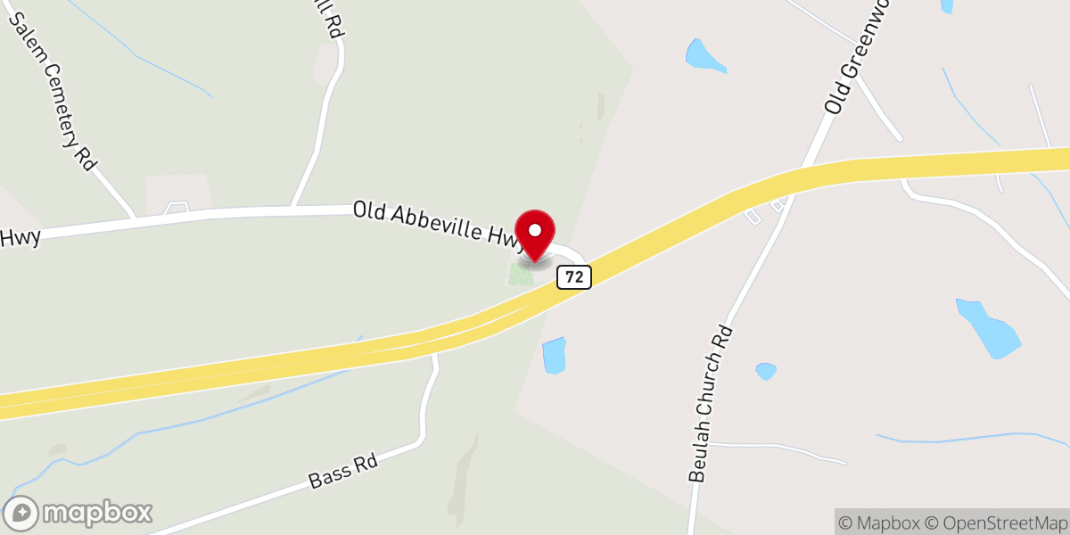 Map showing location of Ebenezer United Methodist Church