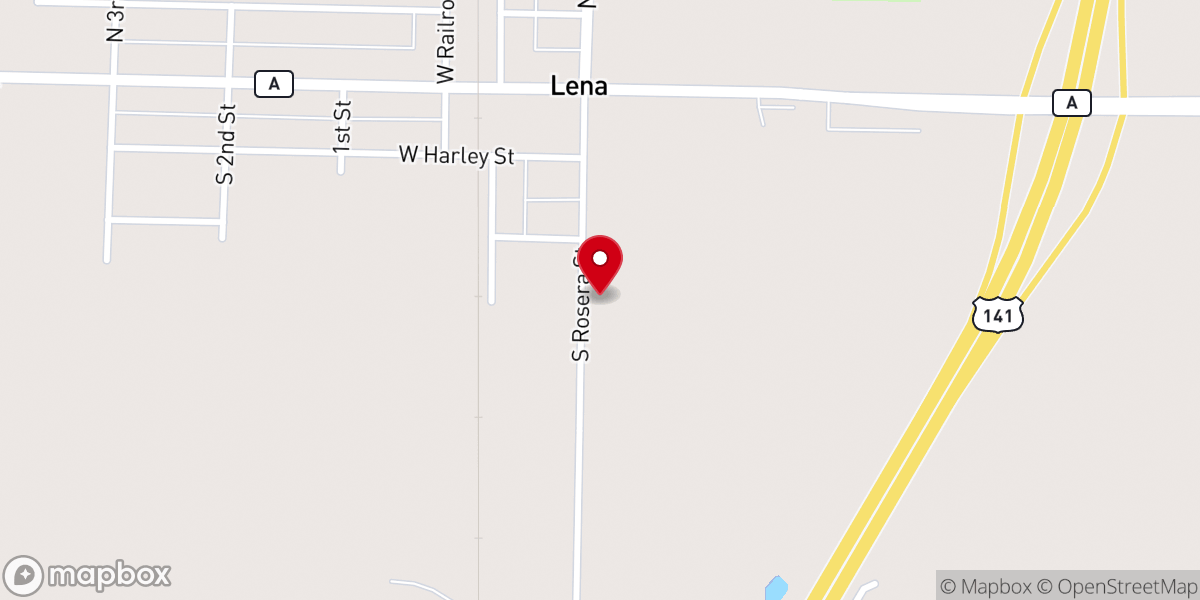 Map showing location of Lutheran church