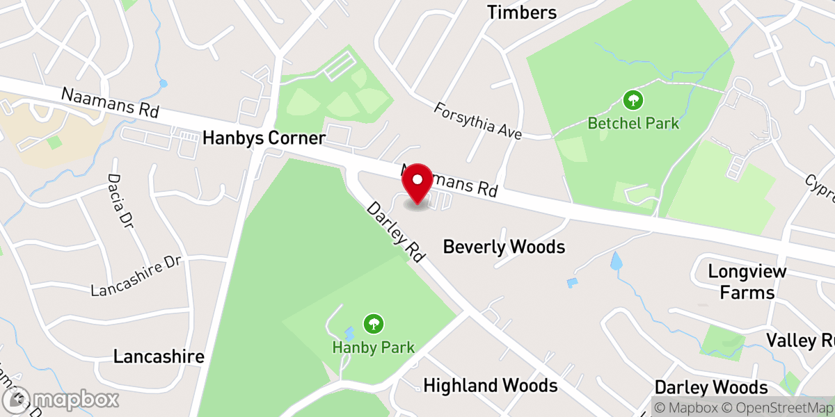 Map showing location of Trinity Presbyterian Church