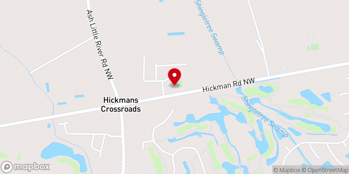 Map showing location of Bethel Primitive Baptist Church