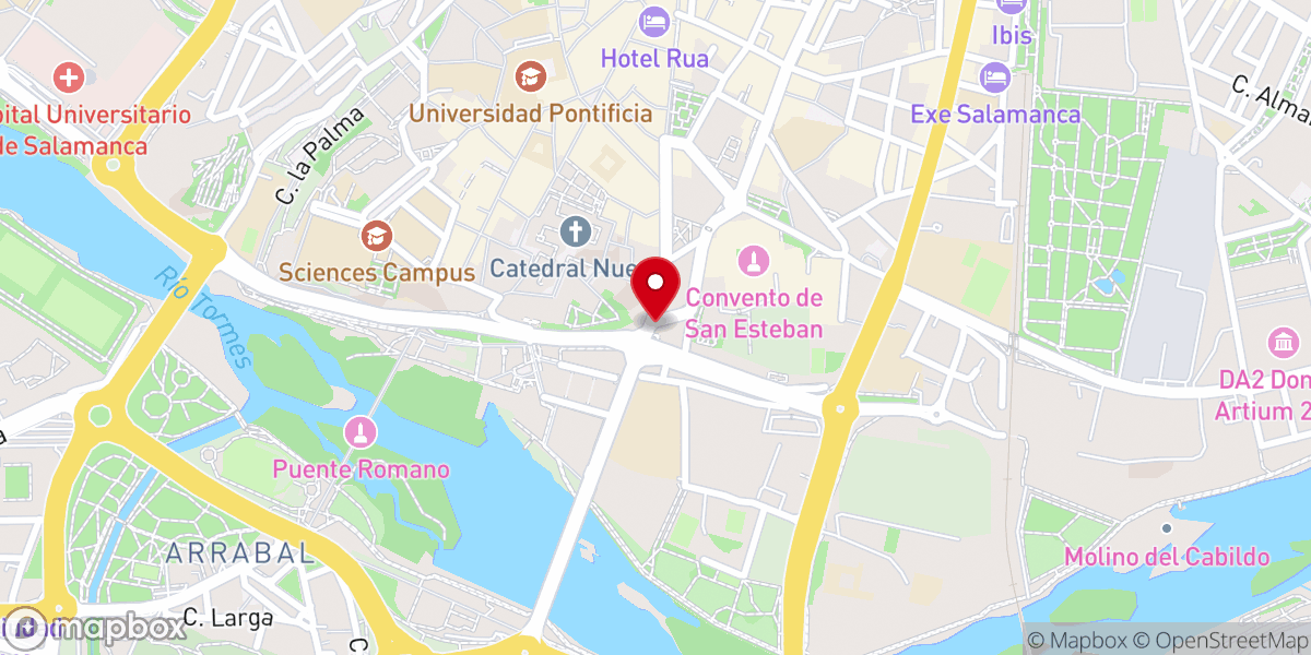 Map showing location of Ruinas de la Iglesia de San Polo